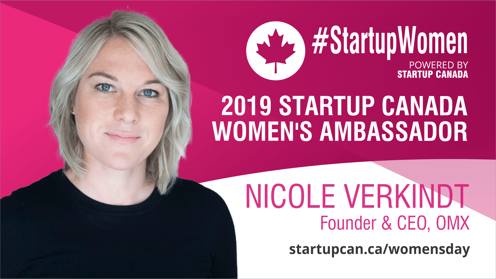Award Winning Serial Entrepreneur Nicole Verkindt Named Startup Canada S 2019 Ambassador For