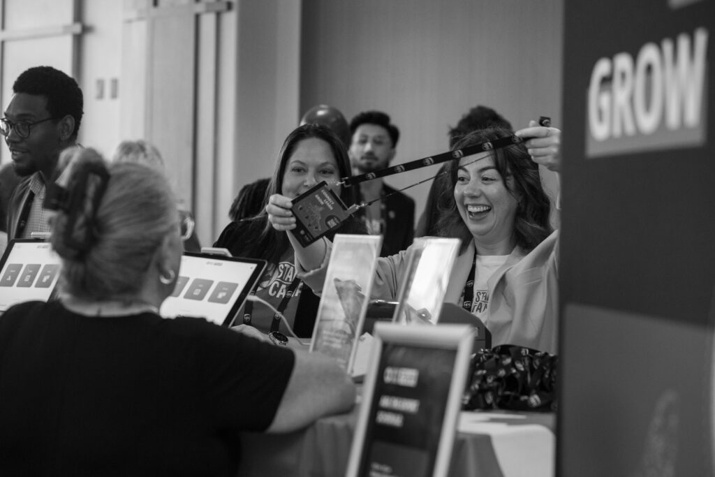 The Startup Canada Team welcoming attendees with brilliant smiles.